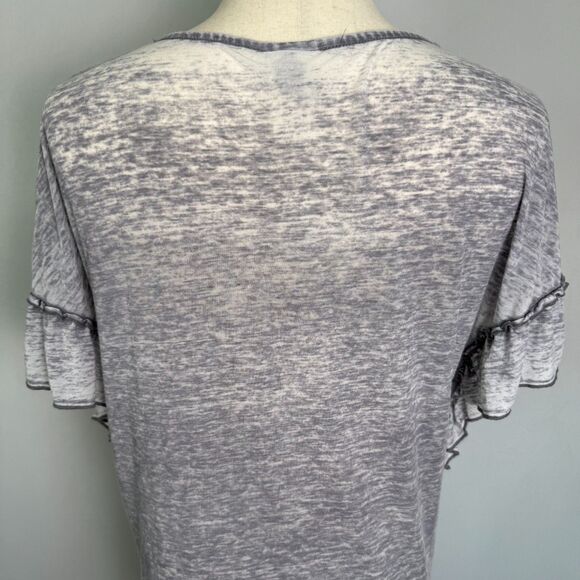 UGA Game Day Couture Women't Short Sleeve T-Shirt, Size XL, Ruffles, Gray & Red - Picture 4 of 14